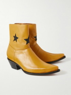 Enfants Riches Déprimés - Thunderhead Appliquéd Leather Western Boots - Yellow
