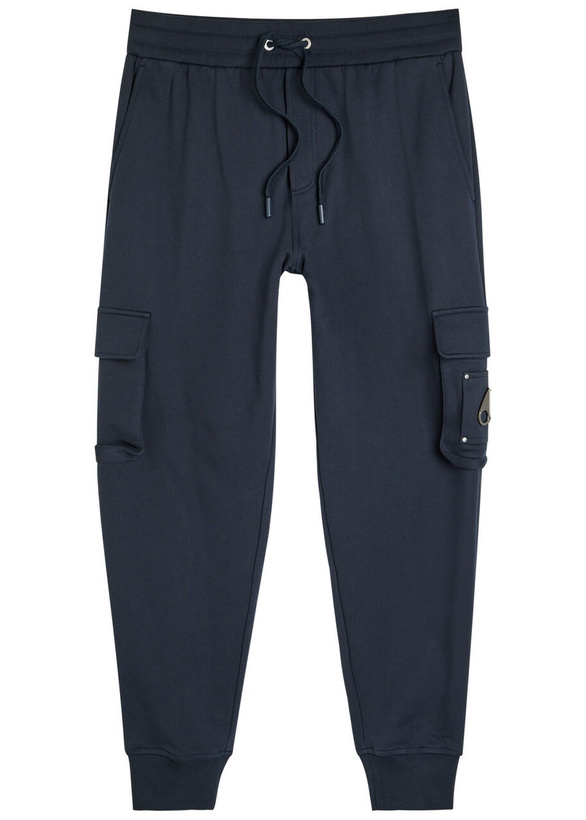Photo: Moose Knuckles Hartsfield Tapered-leg Cotton Cargo Sweatpants Navy