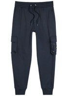 Moose Knuckles Hartsfield Tapered-leg Cotton Cargo Sweatpants Navy