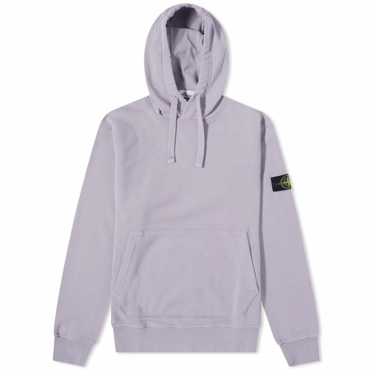 Photo: Stone Island Men's Garment Dyed Popover Hoody in Lavender