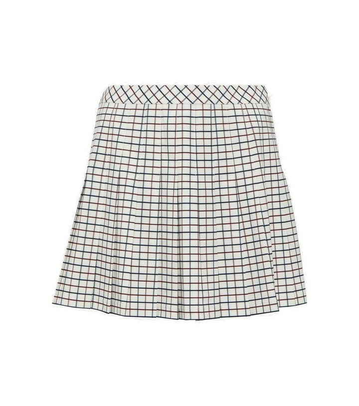 Photo: Tory Sport Checked pleated jersey tennis skirt