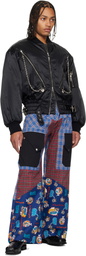 Chopova Lowena Blue & Red Cartoon Vega Trousers