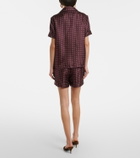 Saint Laurent Printed silk satin shorts