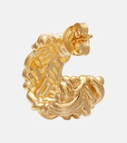 Bottega Veneta Intreccio Large gold-plated earrings