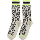 Paul Smith Grey Neon Leopard Socks