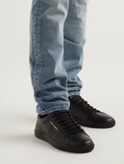 SAINT LAURENT - Andy Moon Logo-Print Leather Sneakers - Black