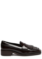 Hereu Aina 40 Glossed Leather Loafers Brown