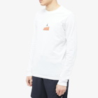 Nike Men's Air Jordan Long Sleeve Flight T-Shirt in Phantom/Rush Orange