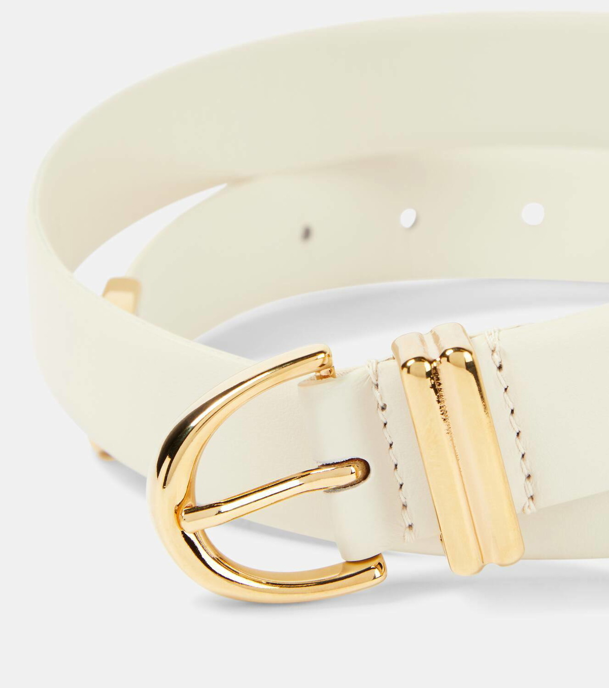 【Khaite】 Bambiレザーベルト Bambi Belt in Black Leather with Gold – KHAITE