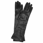 Max Mara Women's Leather Gloves in Black