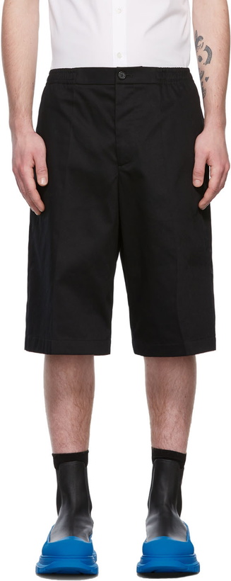 Photo: Alexander McQueen Black Cotton Light Shorts