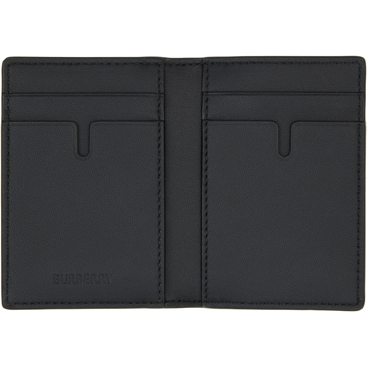 Burberry Gray City Check Folding Card Holder