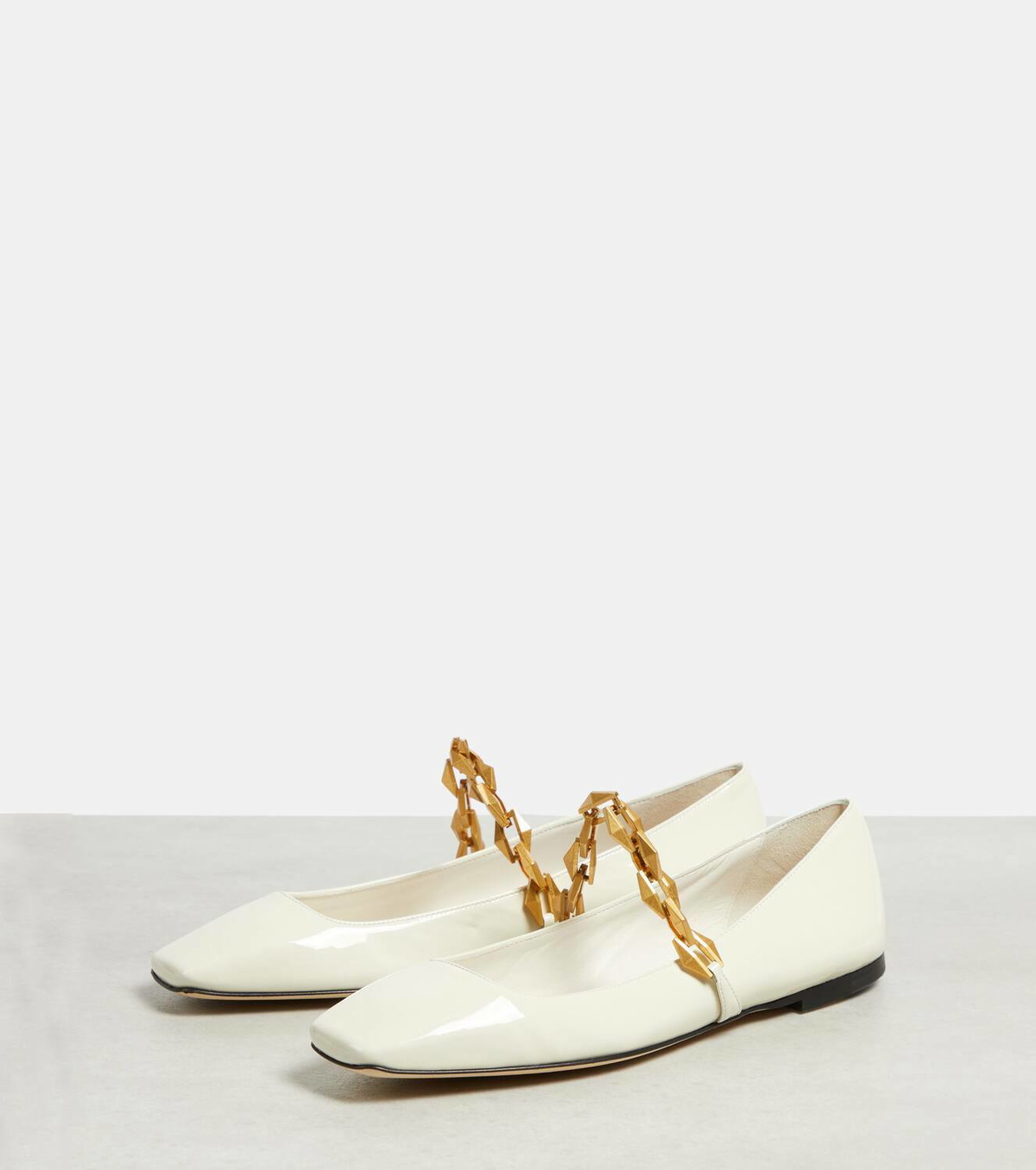 Jimmy Choo Diamond Tilda patent leather ballet flats