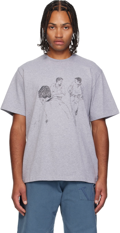 Photo: JW Anderson Gray Cafe Scene Printed T-shirt