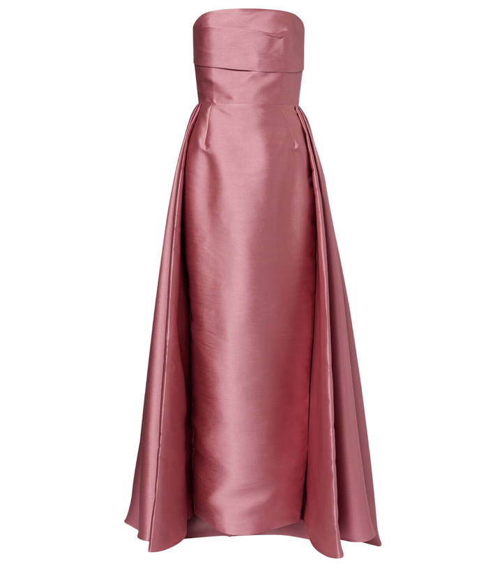 Photo: Solace London Strapless satin gown