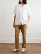 Universal Works - Convertible-Collar Cotton-Jacquard Shirt - White