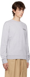 Maison Kitsuné Gray Embroidered Sweatshirt