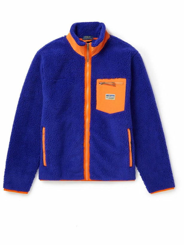 Photo: Polo Ralph Lauren - Logo-Appliquéd Shell-Trimmed Fleece Jacket - Blue
