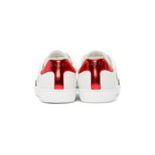 Gucci White New Ace Elastic Band Sneakers