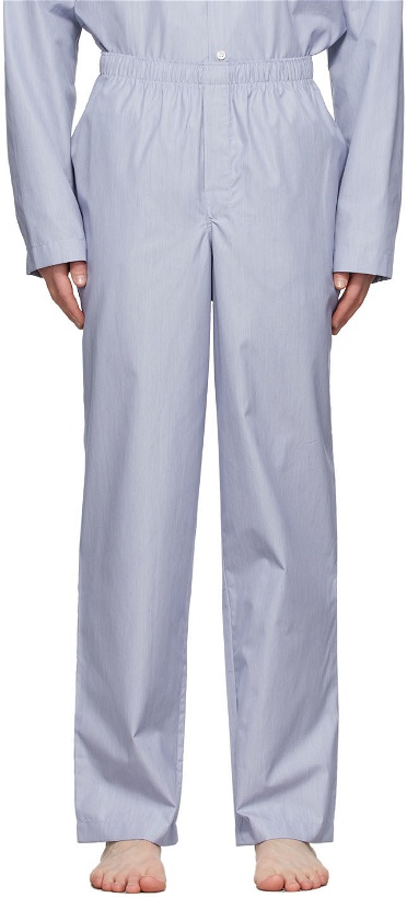 Photo: Sunspel Blue Cotton Pyjama Pants