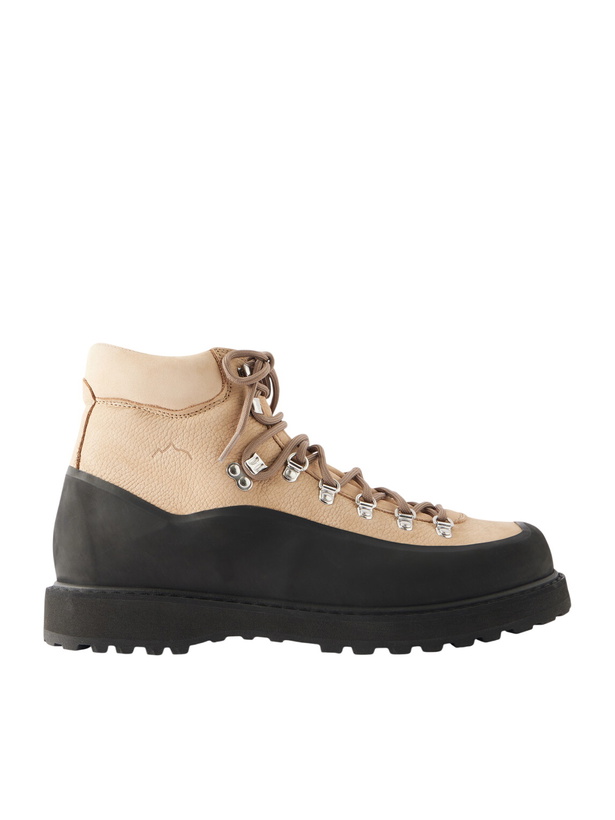 Photo: Diemme - Roccia Vet Rubber-Trimmed Nubuck Hiking Boots - Neutrals