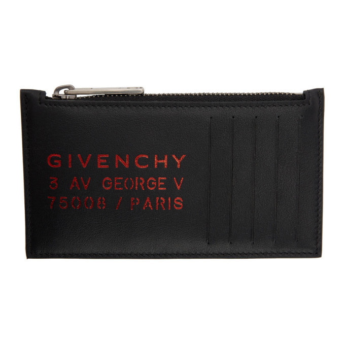 Photo: Givenchy Black Address Zippered Card Holder
