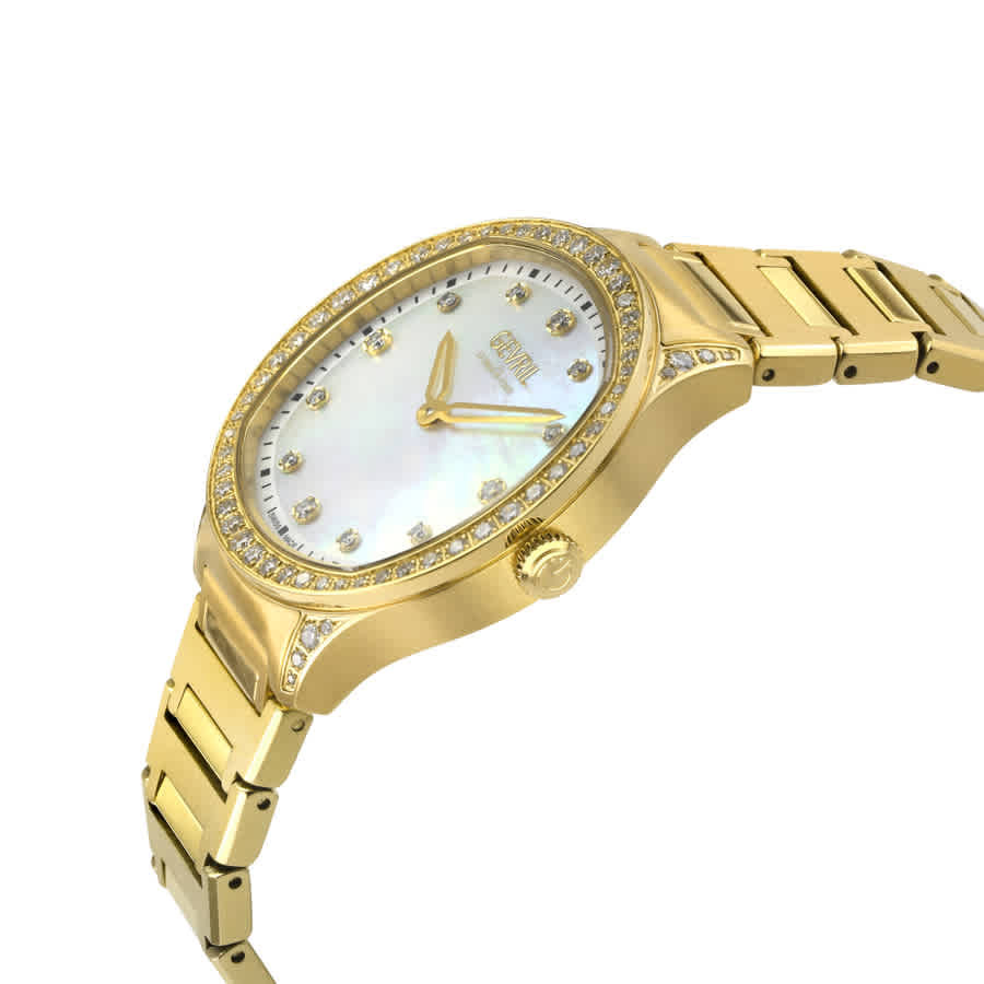 Gevril Morcote Diamond Mother of Pearl Dial Ladies Watch 10221B