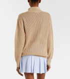 Varley Calva open-knit cotton half-zip sweater