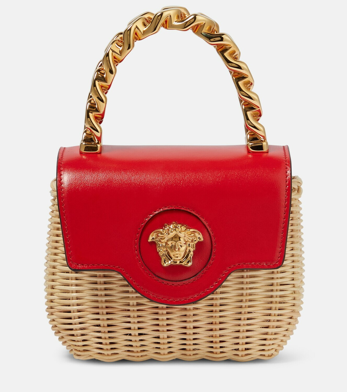 Versace La Medusa Mini raffia tote bag Versace