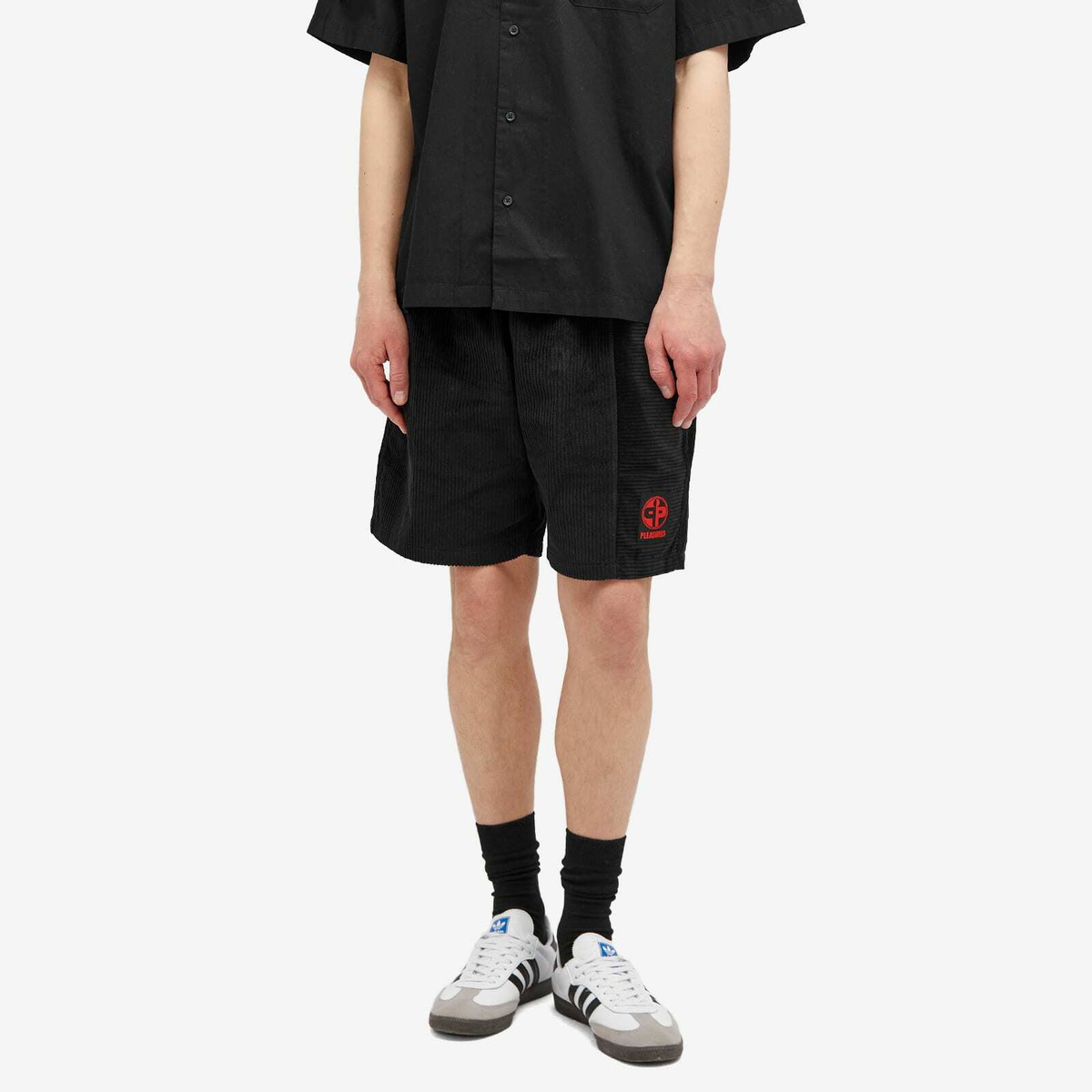 Pleasures Men's Flip Corduroy Shorts in Black