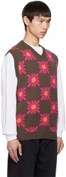 Awake NY Brown Floral Vest