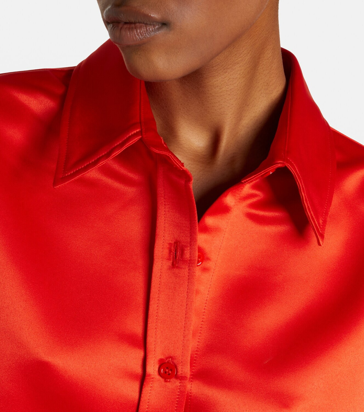 The Frankie Shop Arlen satin shirt