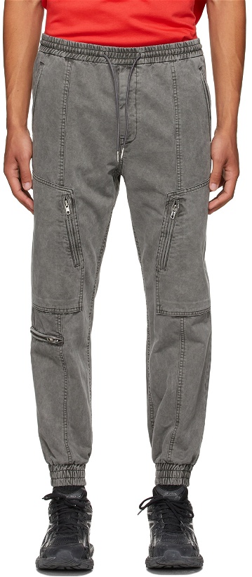 Photo: Juun.J Grey Zipper Detail Jogger Lounge Pants