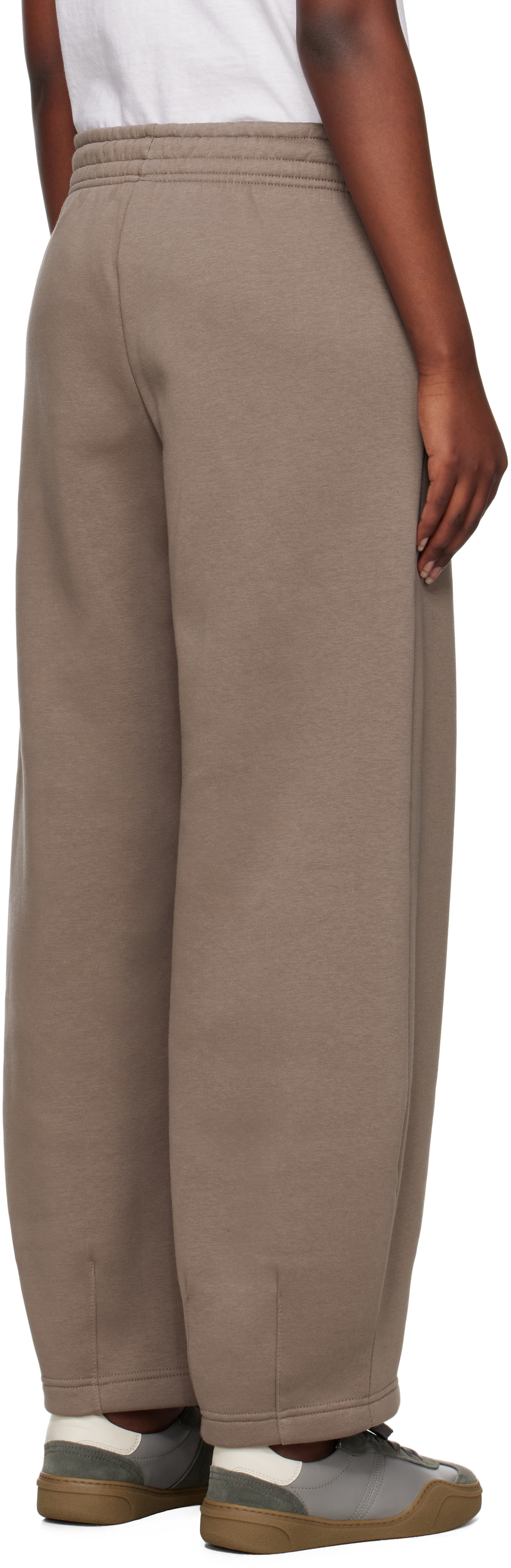 Nike Taupe Mid-Rise Oversized Tapered Sweatpants