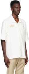 Rhude White Cotton Short Sleeve Shirt