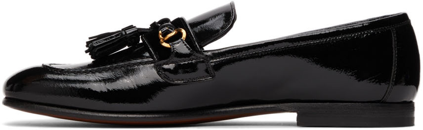 TOM FORD Black Patent Sean Tassel Loafers TOM FORD display picture 1