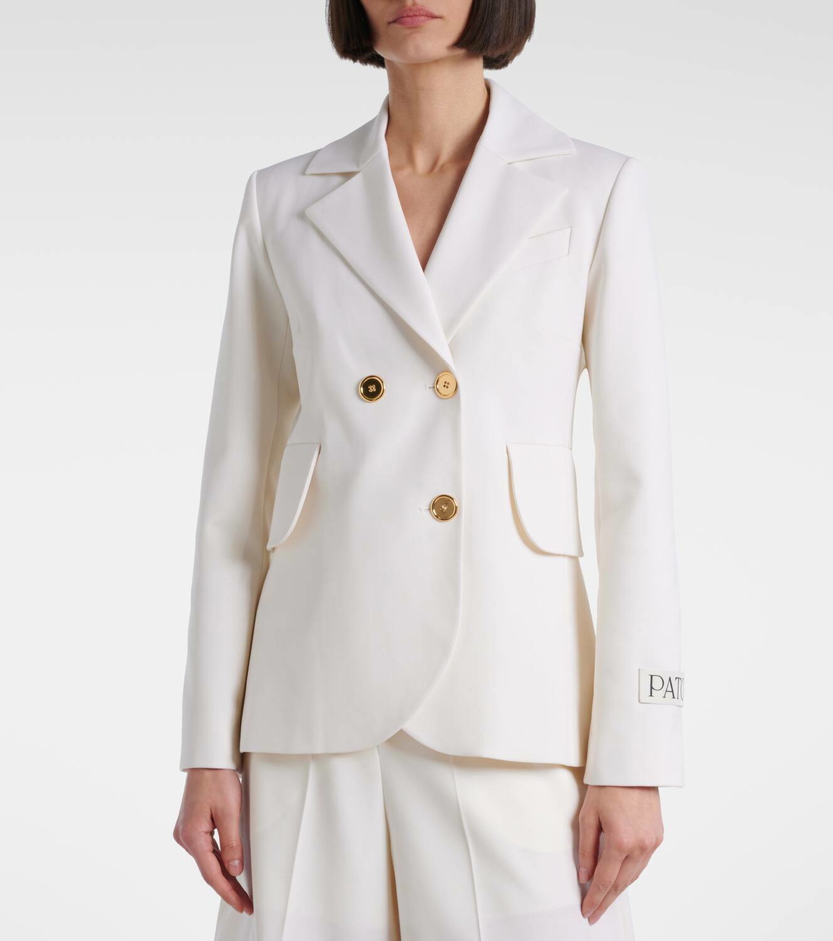 【PATOU】Double-breasted belted wool-blend blazer ジャケット Patou Double-breasted belted wool-blend blazer Patou