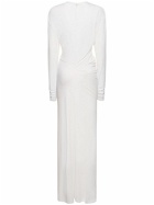 CHRISTOPHER ESBER - Viscose Draped Long Sleeve Maxi Dress