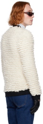Ernest W. Baker White Crewneck Cardigan