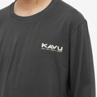 KAVU Men's Long Sleeve Sasquatch To Dot T-Shirt in Black Licorice