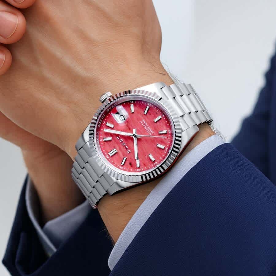 Duxot Marcel Automatic Pink Dial Mens Watch DX-2059-CC