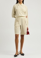 Helmut Lang Silk Shorts Cream