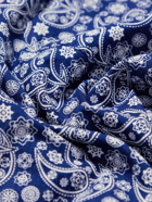 Universal Works - Camp-Collar Printed Cotton-Twill Shirt - Blue
