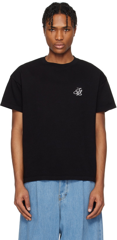Photo: The Elder Statesman Black 'TES' Logo T-shirt