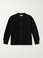 FrizmWORKS - Ribbed Wool-Blend Cardigan - Black