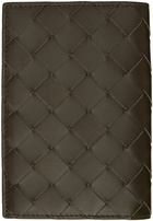 Bottega Veneta Brown Intrecciato Passport Holder