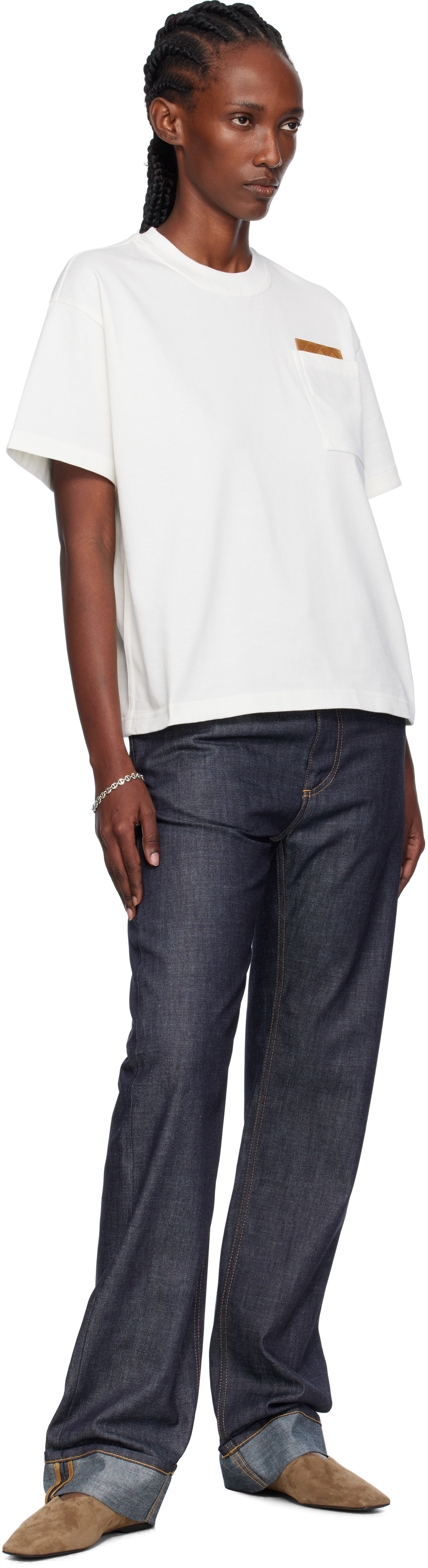 Bottega Veneta Off-White Cotton Jersey T-shirt