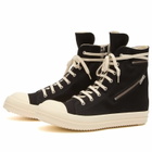 Rick Owens DRKSHDW Men's Cargo Sneaks in Black/Milk/Milk