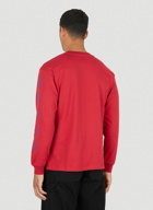 Logo Print Long Sleeve T-Shirt in Red