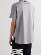Thom Browne - Appliquéd Organic Cotton-Jersey T-Shirt - Gray